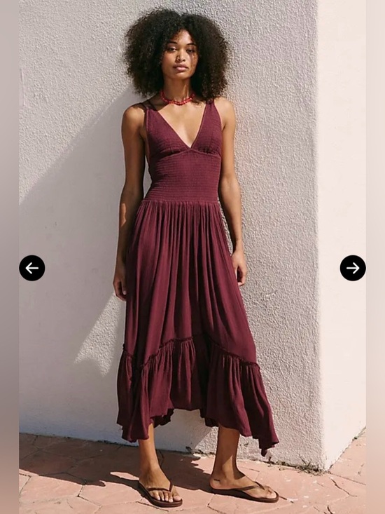 Free People Dresses & Skirts - Free People Burgundy Dress - Fun In The Sun
